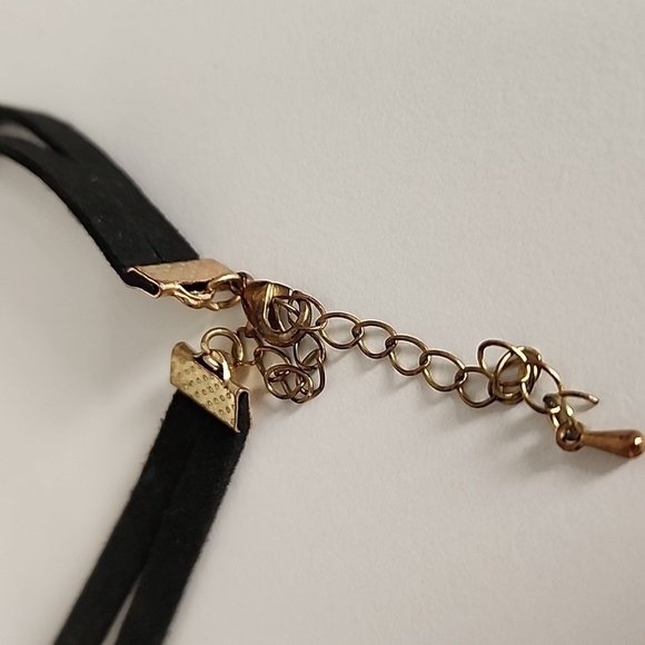 womens double strand black choker - Picture 2 of 2